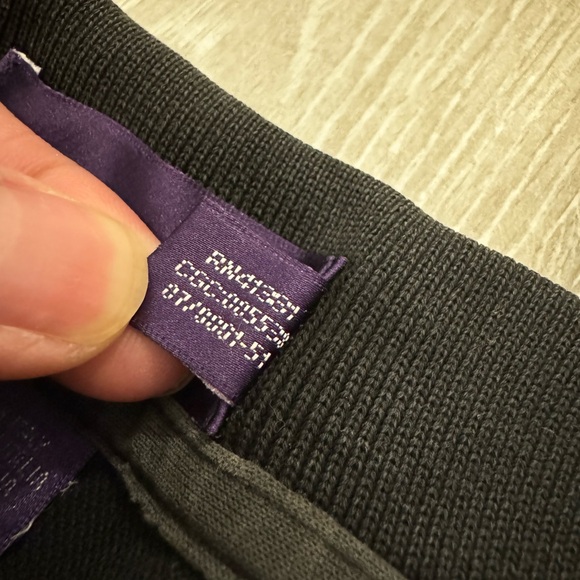 [SOLD] Ralph Lauren Purple Label Mens Medium Polo Shirt  Black - Made in Italy - Picture 5 of 6